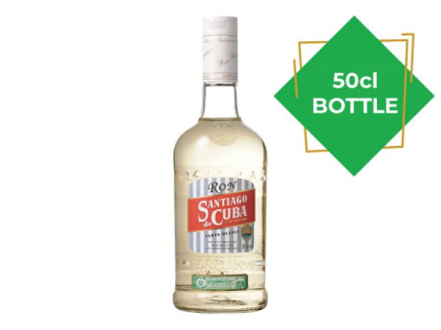 Ron Santiago De Cuba Carta Blanca Rum 50cl Bottle        