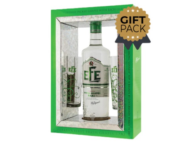 Efe Fresh Grape 45% 70cl & 2 Glasses Gift Pack