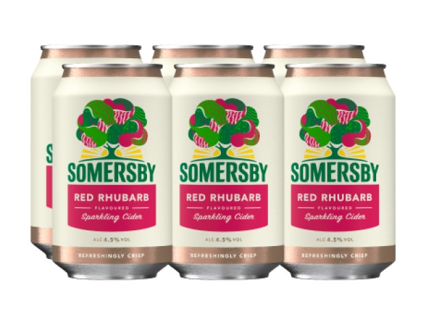 Somersby Red Rhubarb Cider 4.5%, 33cl can x 6 Pack