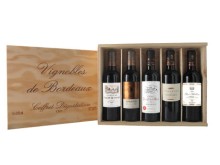 Vignobles de Bordeaux 5x37.5cl wooden box