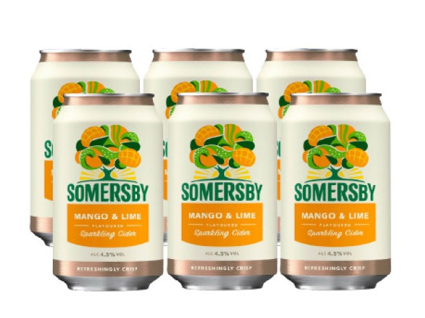 Somersby Mango & Lime Cider 4.5% 33cl Cans x 6 Pack